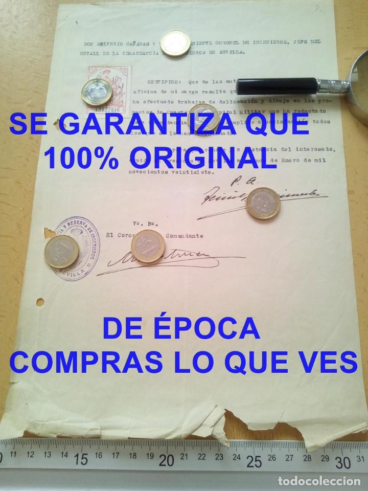 Militaria: 1927 COMANDANCIA INGENIEROS SEVILLA DELINEACION HOSPITAL MILITAR MASON SEVILLANO REPRESALIADO E13