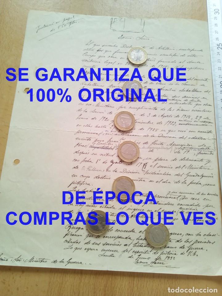 Militaria: 1932 DELINEANTE MASON SEVILLANO REPRESALIADO INSTANCIA AL MINISTRO DE LA GUERRA E21