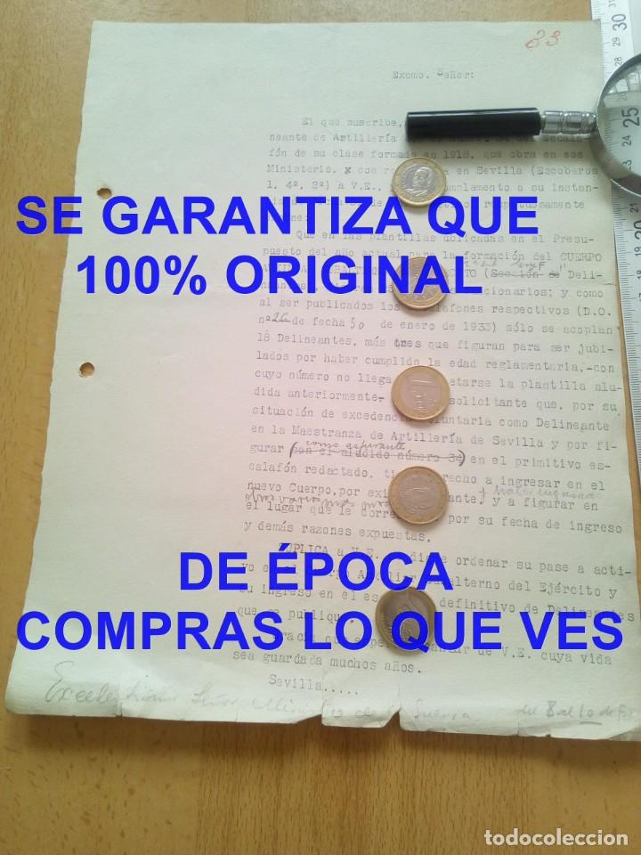 Militaria: SOLICITUD INCORPORACION CUERPO DELINEANTES EJERCITO MASON SEVILLANO REPRESALIADO E21