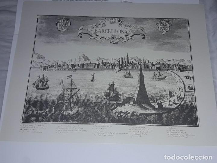 Military Antiques: Grabado Barcelona desde el Mar de G.A. Remondini en 1780