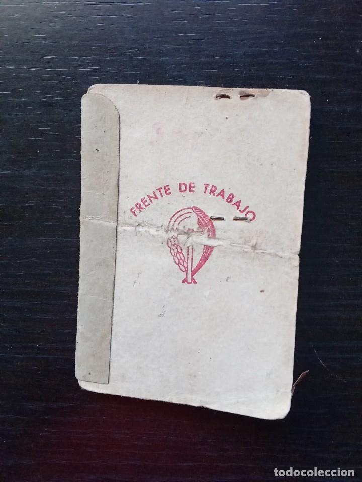Militaria: Frente de trabajo.Carnet.1942.