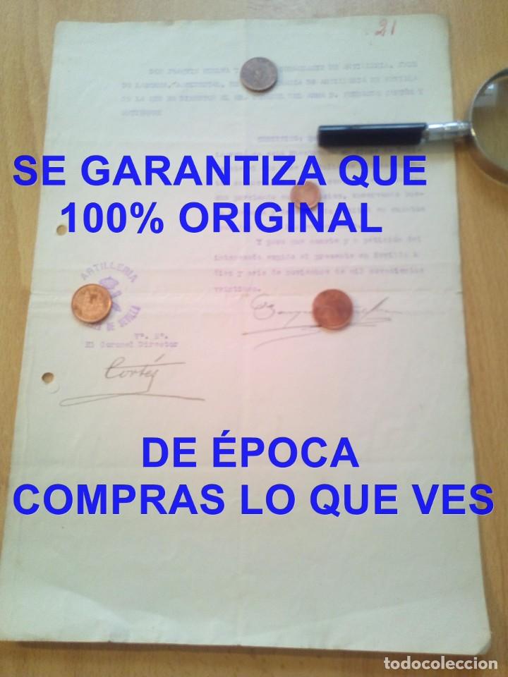 Militaria: MAESTRANZA ARTILLERIA SEVILLA 1921 FIRMAS CORONEL Y COMANDANTE MASON SEVILLANO REPRESALIADO E21