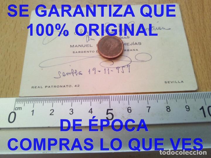 Militaria: MANUEL PUNTAS SARGENTO POLICIA URBANA SEVILLA TARJETA PROCEDE DE EL RONQUILLO FOTOGRAFIA E27