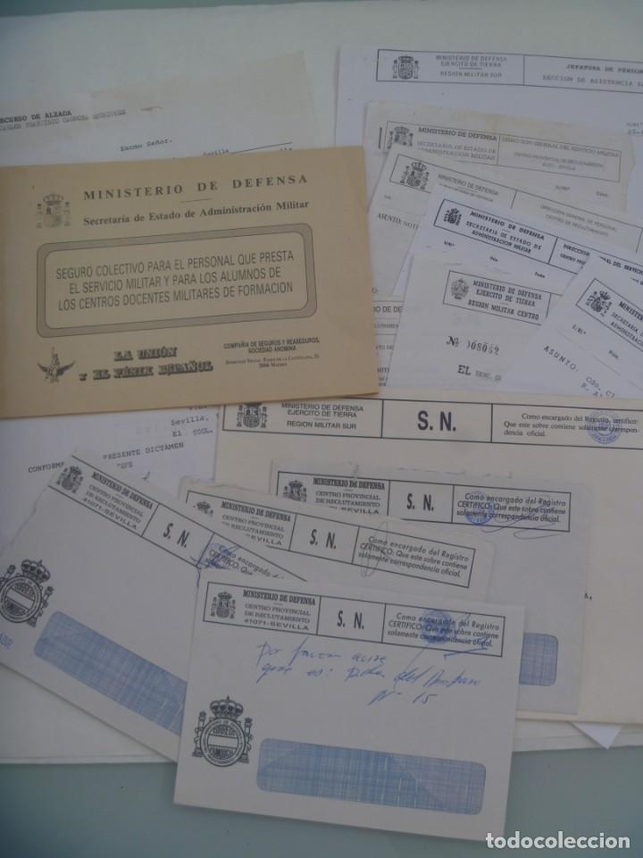 Military Antiques: LOTE DE 15 DOCUMENTOS MILITARES ENTRE SOBRES Y CARTAS. SEVILLA, 1991