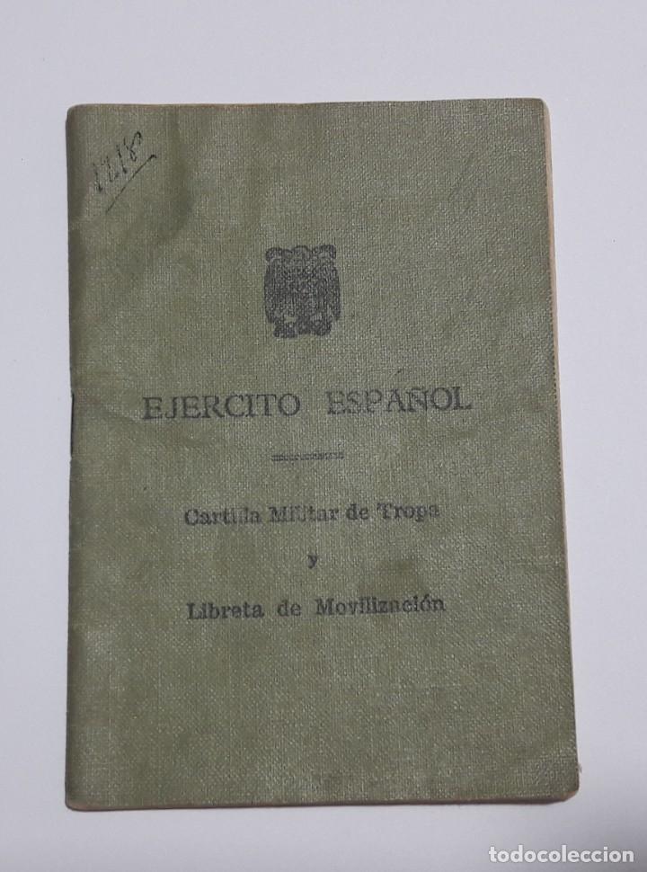 Military Antiques: CARTILLA MILITAR CON FUNDA CON INSCRPCION