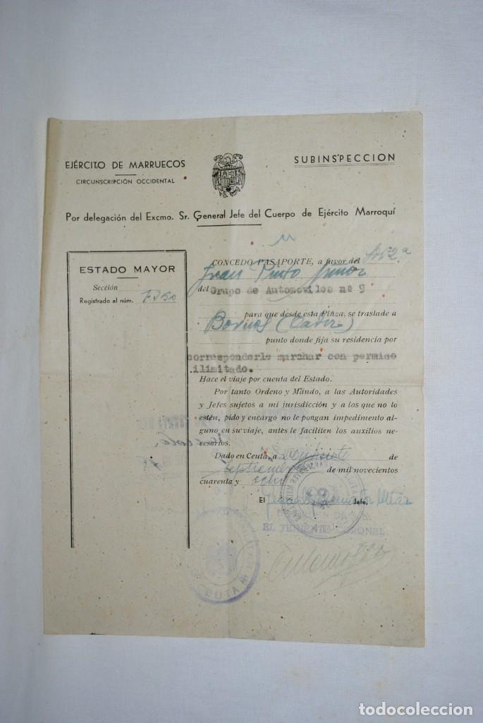 Militaria: PASAPORTE DE PERMISO MILITAR ILIMITADO.