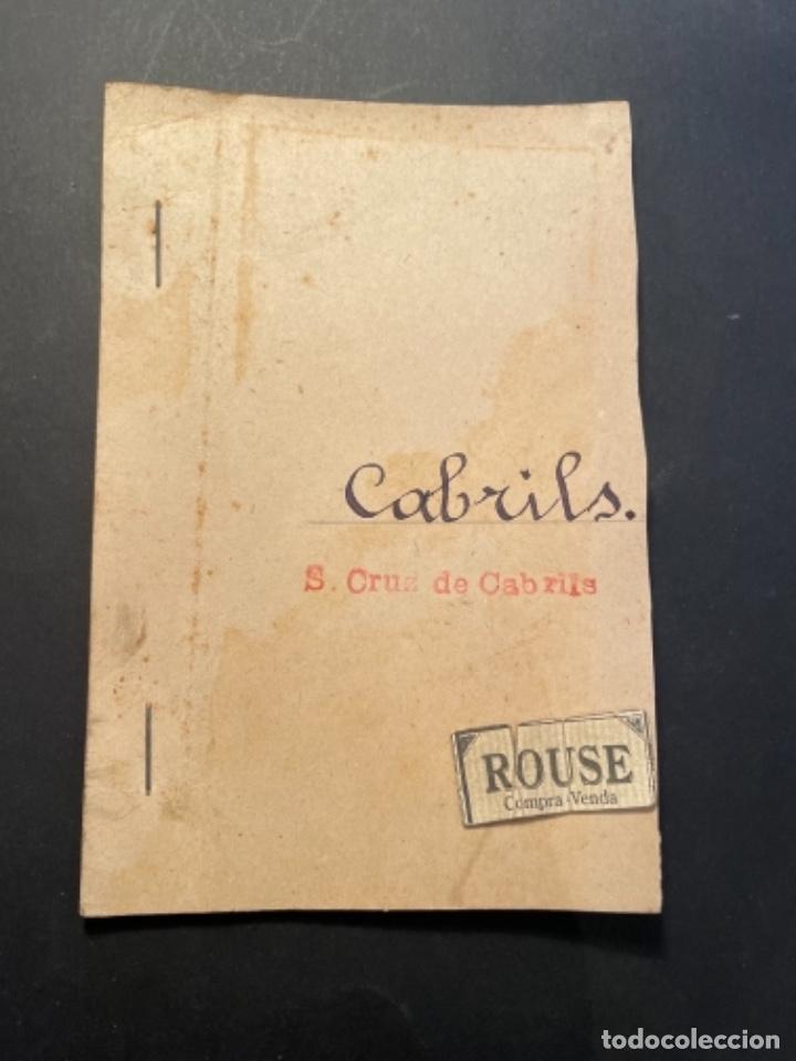 Militaria: POSGUERRA - CABRILS (S. CRUZ DE CABRILS) TALONARIO MATRIZ DEL N&ordm; 1 AL 30 DISTRIBUCION DE ACEITE AL