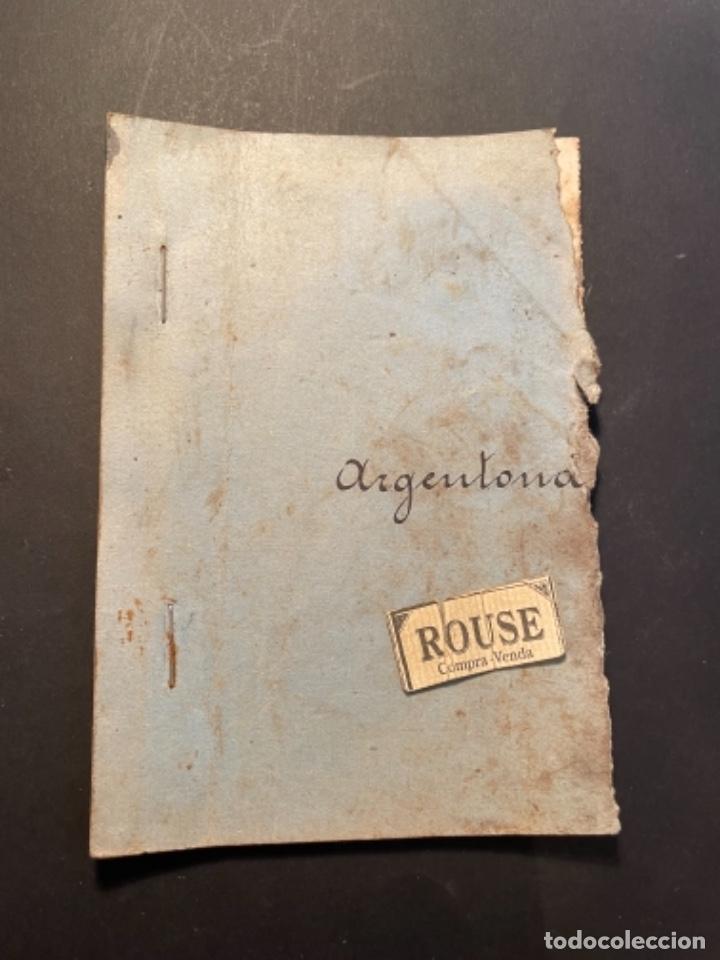 Militaria: POSGUERRA - ARGENTONA TALONARIO MATRIZ DEL N&ordm; 1 AL 30 DISTRIBUCION DE ACEITE AL