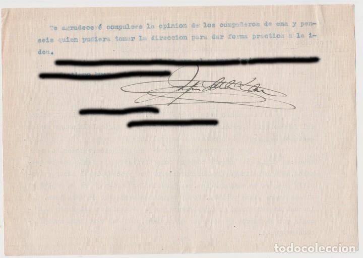 Militaria: DOCUMENTO CARTA DEL EJERCITO 1937. SERVICIO DE INGENIEROS. - Foto 2