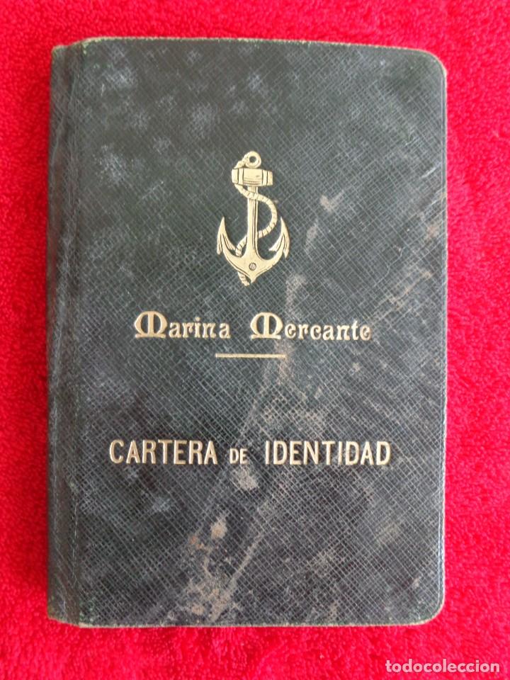 Militaria: CARTERA DE IDENTIDAD MARINA MERCANTE 1931 CON FOTO Y CU&Ntilde;O + CEDULA PERSONAL