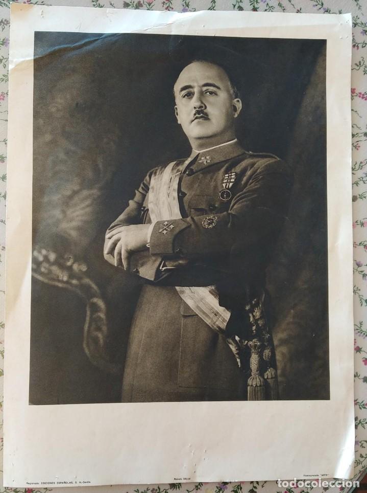 Militaria: LAMINA ANTIGUA DE FRANCO
