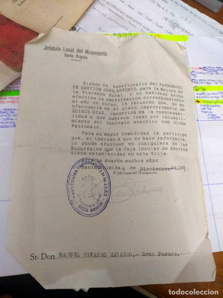 Military Antiques: Antiguo documento 1971 - Jefatura Local del Movimiento - Falange Espa&ntilde;ola JONS - Gran Canaria.