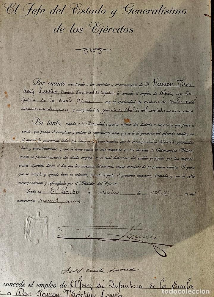 Militaria: NOMBRAMIENTO JEFE DEL ESTADO Y GENERALISIMO DE LOS EJERCITOS