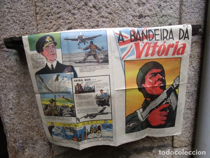 Militaria: SEGUNDA GUERRA - DESPLEGABLEN&ordm; 2, COLOR VI&Ntilde;ETAS PARACAIDISTAS R.A.F. 57X45CM, EN PORTUGUES + INFO *