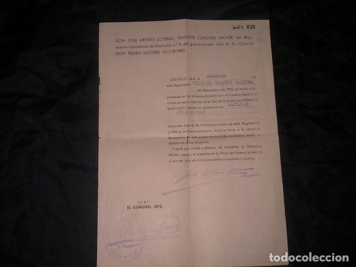 Militaria: CARTILLA Y DOCUMENTOS DE MILITAR DE 1952 - Foto 7