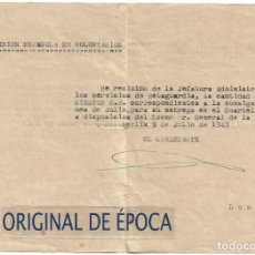 Militaria: (MI-211108)VALE MIRAR FIRMAS CAPITAN D.JOAQUIN JIMENEZ DE ANTA - ESPIA DE FRANCO - DIVISION AZUL. Lote 298508108