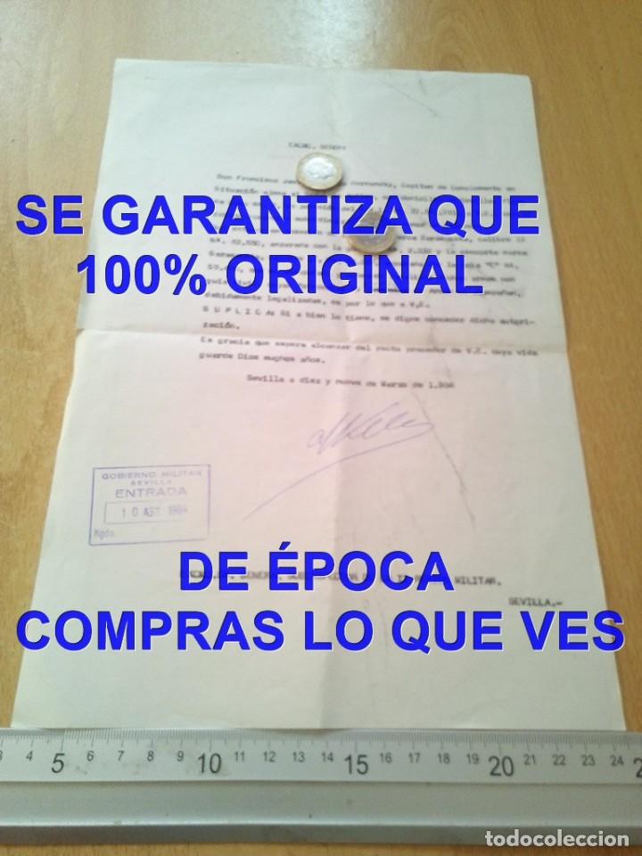 Militaria: SEVILLA SOLICITUD LICENCIA DE ARMAS CAPITAN E51