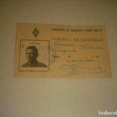 Militaria: REGIMIENTO DE INFANTERIA PALMA N. 47 . TARGETA DE IDENTIDAD. REEMPLAZO 1958.
