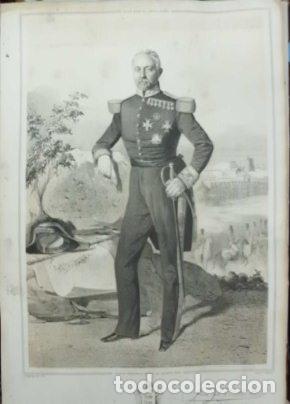 Military Antiques: LITOGRAFIA MILITARES. JOSE DE VILLALOBOS. GOB. DE VALENCIA. LIT. VALDIVIESO. G-MILITAR-004