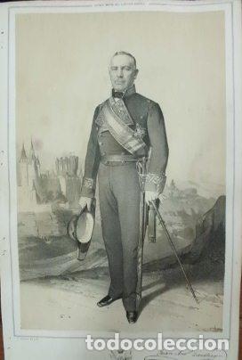 Military Antiques: LITOGRAFIA MILITARES. JUAN ANTONIO ZARATIEGUI. LIT. VALDIVIESO. 39,5x26,5 CM. G-MILITAR-006