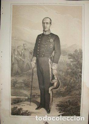 Military Antiques: LITOGRAFIA MILITARES. JUAN BERNARDO ZUBIRI. LIT. VALDIVIESO. 39,5x26,5 CM. G-MILITAR-011