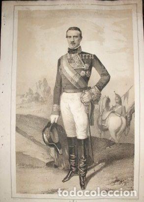 Military Antiques: LITOGRAFIA MILITARES. FERNANDO DE MATA. LIT. VALDIVIESO. 39,5x26,5 CM. G-MILITAR-016