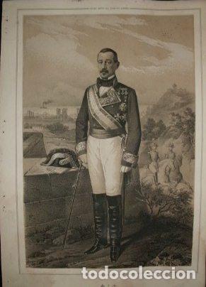 Military Antiques: LITOGRAFIA MILITARES. ANTONIO MARIA DE ALOS. LIT. VALDIVIESO. 39,5x26,5 CM. G-MILITAR-017