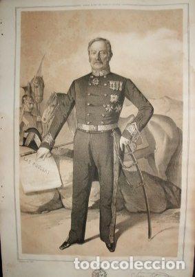 Militaria: LITOGRAFIA MILITARES. JUAN REFOJO. LIT. VALDIVIESO. 39,5x26,5 CM. G-MILITAR-023