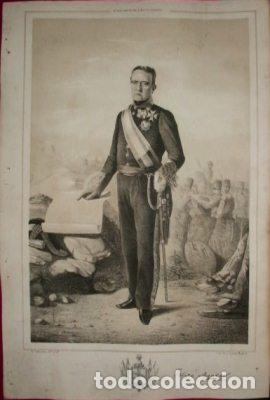 Militaria: LITOGRAFIA MILITARES. FELIPE MONTES. LIT. VALDIVIESO. 39,5x26,5 CM. G-MILITAR-033