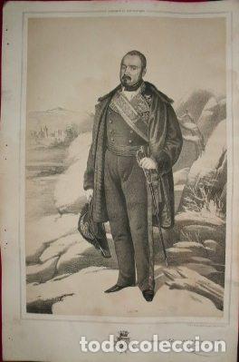 Militaria: LITOGRAFIA MILITARES. MANUEL DE MAZARREDO. LIT. GONZALEZ. 39,5x26,5 CM. G-MILITAR-036