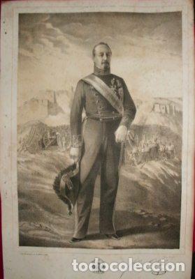 Military Antiques: LITOGRAFIA MILITARES. FRANCISCO LES VALLETE. LIT. FOURQUEMIN. 39,5x26,5 CM. G-MILITAR-040