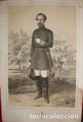 Military Antiques: LITOGRAFIA MILITARES. JOSE DE SANTIAGO. GENERAL DE EXTREMADURA. LIT. MUGICA. G-MILITAR-048