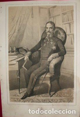 Militaria: LITOGRAFIA MILITARES. CELESTINO DEL PIELAGO. LIT. MUGICA. 39,5x26,5 CM. G-MILITAR-050