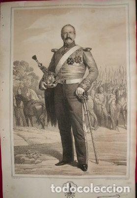 Military Antiques: LITOGRAFIA MILITARES. TEODORO FERNANDEZ DE ZENSANO . LIT. J.J.MARTINEZ. 39,5x26,5 CM. G-MILITAR-051