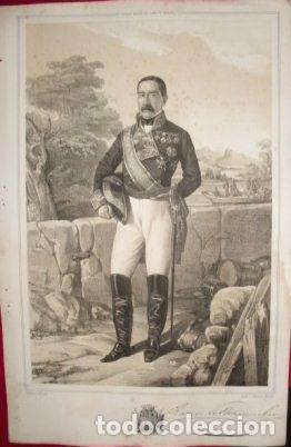 Military Antiques: LITOGRAFIA MILITARES. RAMON DE MAZI...LIT. J.J. MARTINEZ. 39,5x26,5 CM. G-MILITAR-054
