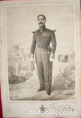 Military Antiques: LITOGRAFIA MILITARES. FCO. DE PAULA GARRIDO. LIT. MUGICA. 39,5x26,5 CM. G-MILITAR-057
