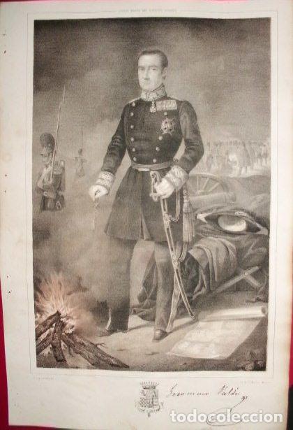 Militaria: LITOGRAFIA MILITARES. JERONIMO VALDES. CONDE DE VILLARIN. LIT. J.J. MARTINEZ. G-MILITAR-063