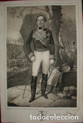Militaria: LITOGRAFIA MILITARES. DEMETRIO O'DEILY. LIT. J.J. MARTINEZ. 39,5x26,5 CM. G-MILITAR-065