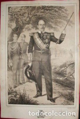 Militaria: LITOGRAFIA MILITARES. JUAN DE VILLALONGA. LIT. J.J. MARTINEZ. 39,5x26,5 CM. G-MILITAR-066