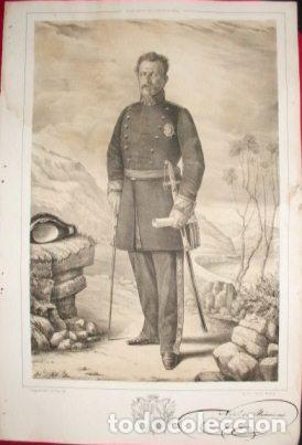 Militaria: LITOGRAFIA MILITARES. NICOLAS DE MINIM...LIT. J.DONON. 39,5x26,5 CM. G-MILITAR-068