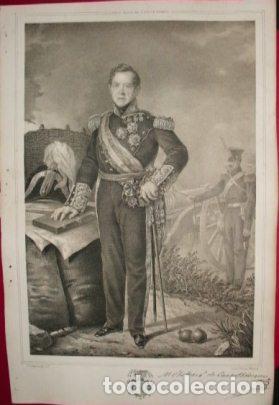 Militaria: LITOGRAFIA MILITARES. MARQUES DE CASTELLADOS. LIT. J.DONON. 39,5x26,5 CM. G-MILITAR-071