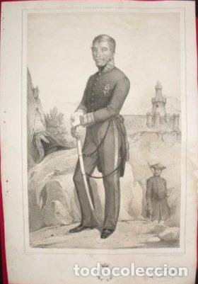 Militaria: LITOGRAFIA MILITARES. JOSE DE URANGA. LIT. S. GONZALEZ. 39,5x26,5 CM. G-MILITAR-080