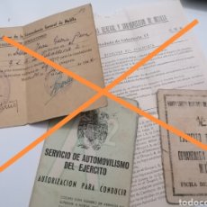 Militaria: MELILLA. GRUPO LIGERO BLINDADO DE CABALLERÍA II, LOTE 4 DOCUMENTOS MISMA PERSONA. 1962. Lote 301456063