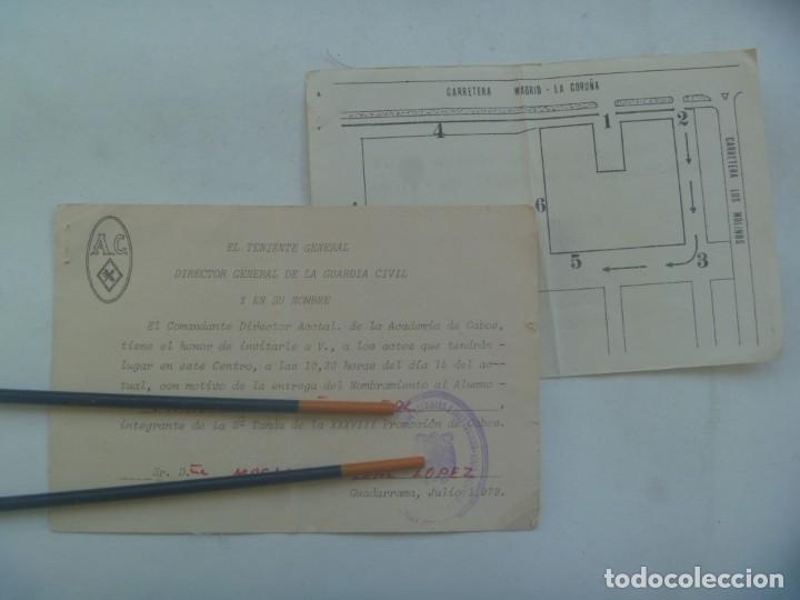 Militaria: GUARDIA CIVIL - ACADEMIA DE CABOS : INVITACION ENTREGA NOMBRAMIENTO. GUADARRAMA, 1979