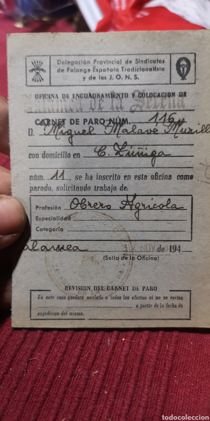 Militaria: Carnet de Falange Espa&ntilde;ola Tradicionalista
