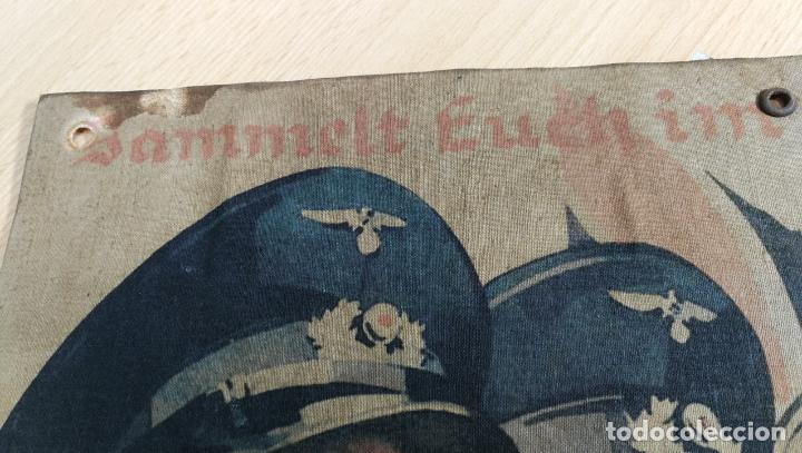 Militaria: Cartel de la Alemania nazi propagandístico, como de tela o algo asi, raro, antique - Foto 16 - 303469358