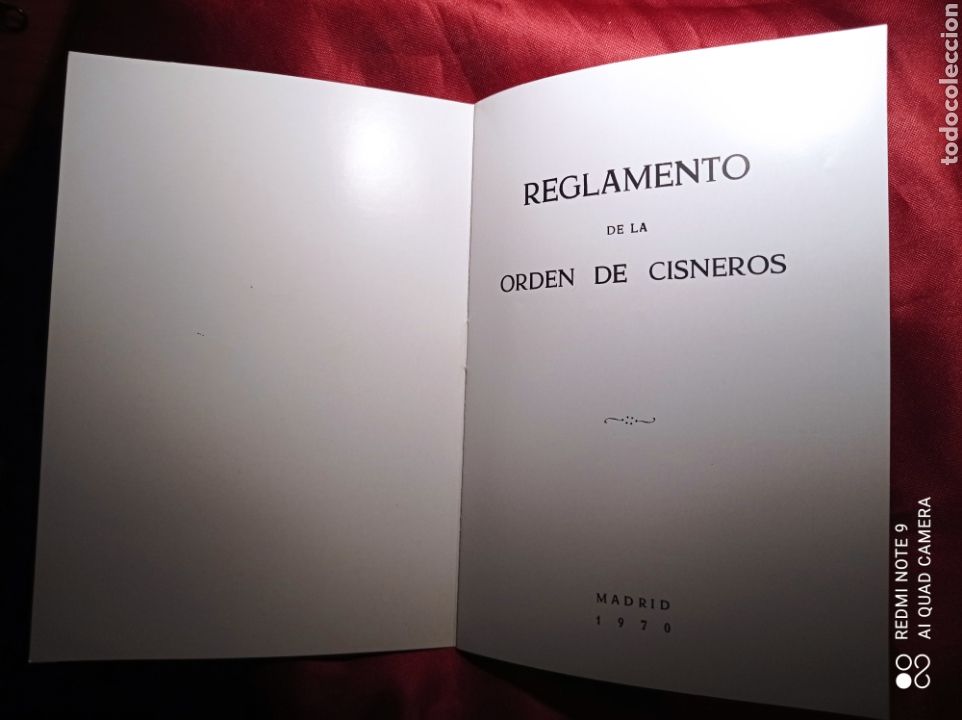 Militaria: REGLAMENTO ORDEN DE CISNEROS - Foto 2
