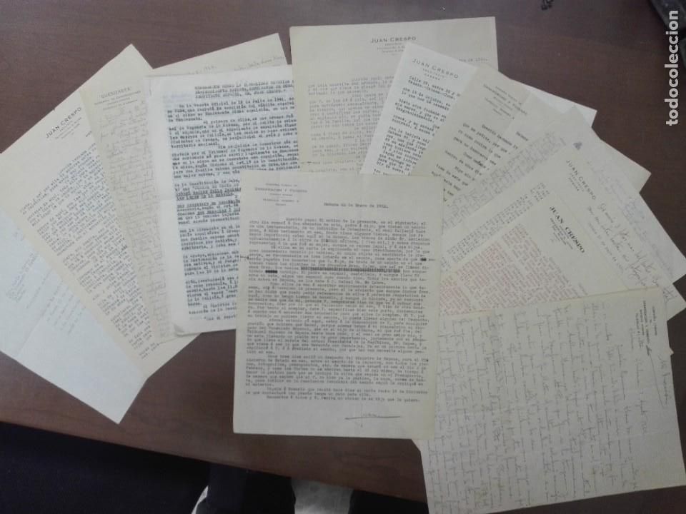 Militaria: 12 DOCUMENTOS-CARTAS Y OFICIOS- DEL ARQUITECTO DE LA LEGACION ESPA&Ntilde;OLA EN CUBA JUAN CRESPO-1921 1948