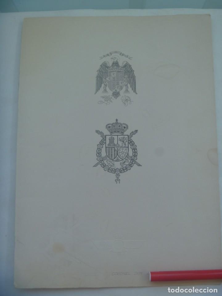 Military Antiques: CARPETA DE UN CORONEL DE AVIACION CON AGUILA DE SAN JUAN Y ESCUDO REAL
