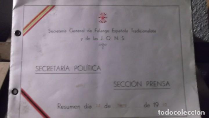 Military Antiques: Secretaria General de Falange Espa&ntilde;ola Tradicionalista y de las J.O.N.S.. Secretaria Pol&iacute;tica